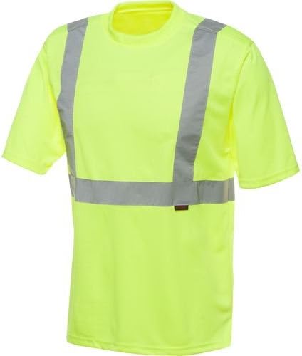 Wolverine Mens Caution Tee Hivis-grn