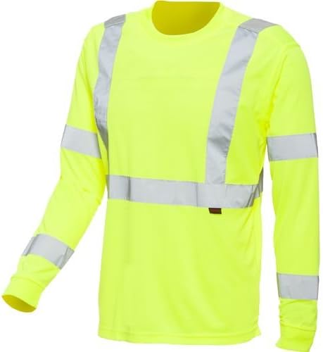 Wolverine Mens Caution Long Sleeve Tee Green